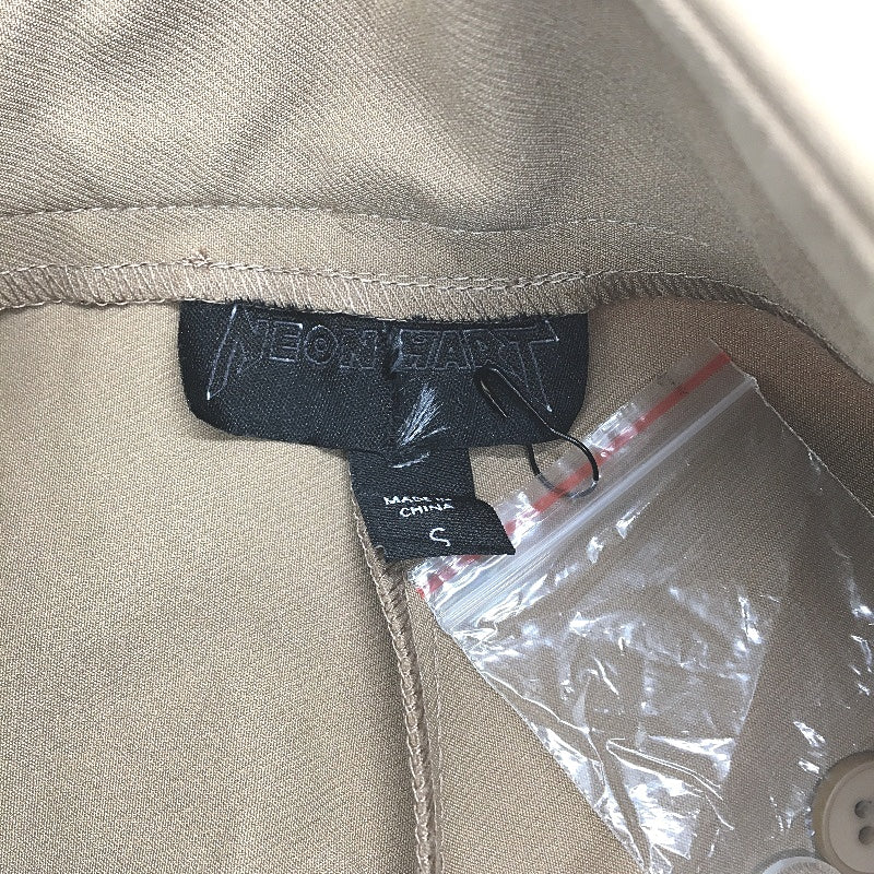 Neon Hart Khaki Tan Double Button Waist Mid Rise Straight Pants Ladies Sz S NEW