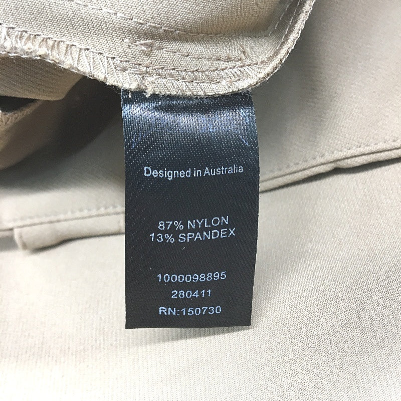 Neon Hart Khaki Tan Double Button Waist Mid Rise Straight Pants Ladies Sz S NEW