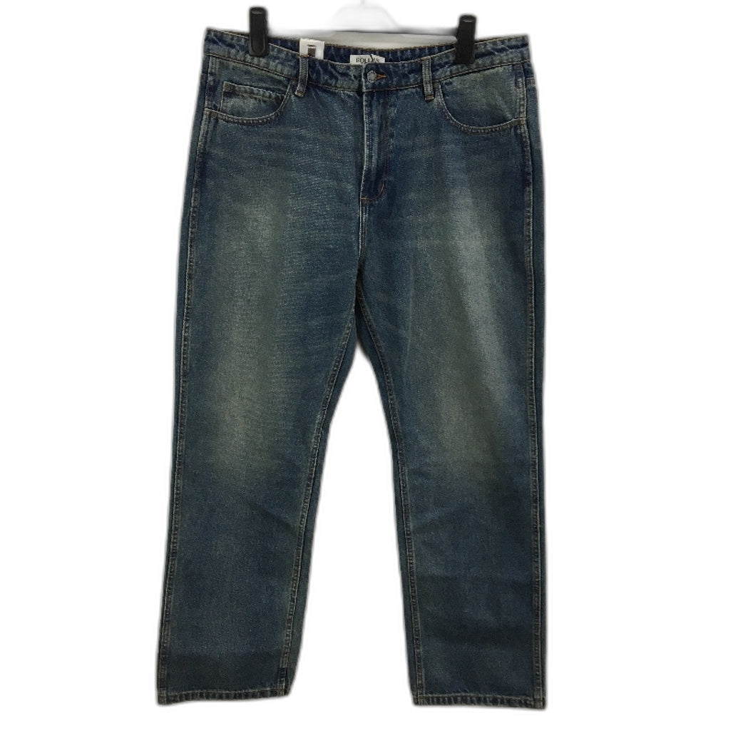 Rollas Ezy Torque Dark Vintage Indigo Denim Jeans Mens Size W36 L32 NEW