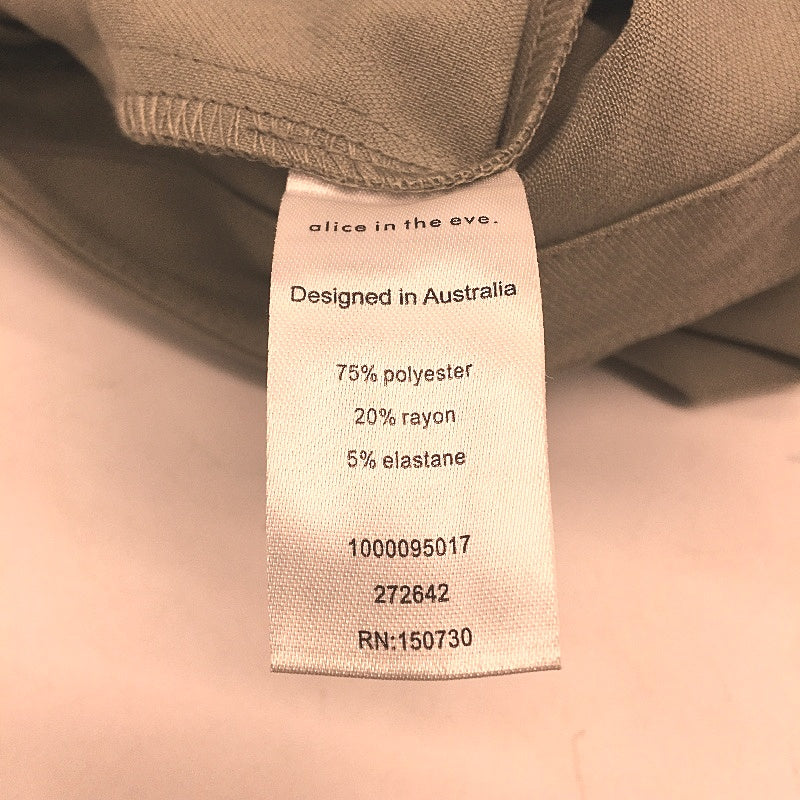 Alice in the eve Cut Out Waist Muted Green Pants Ladies Size XS NEW