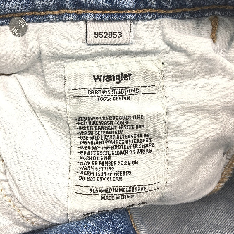 Wrangler Mid Joplin Gemstone Blue Relaxed Denim Jeans Ladies Size AU 10 NEW