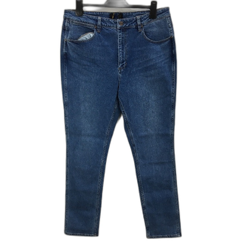 Wrangler Sid Slim Tapered Leg Low Rise Indigo Blue Jeans Mens Size 36 NEW