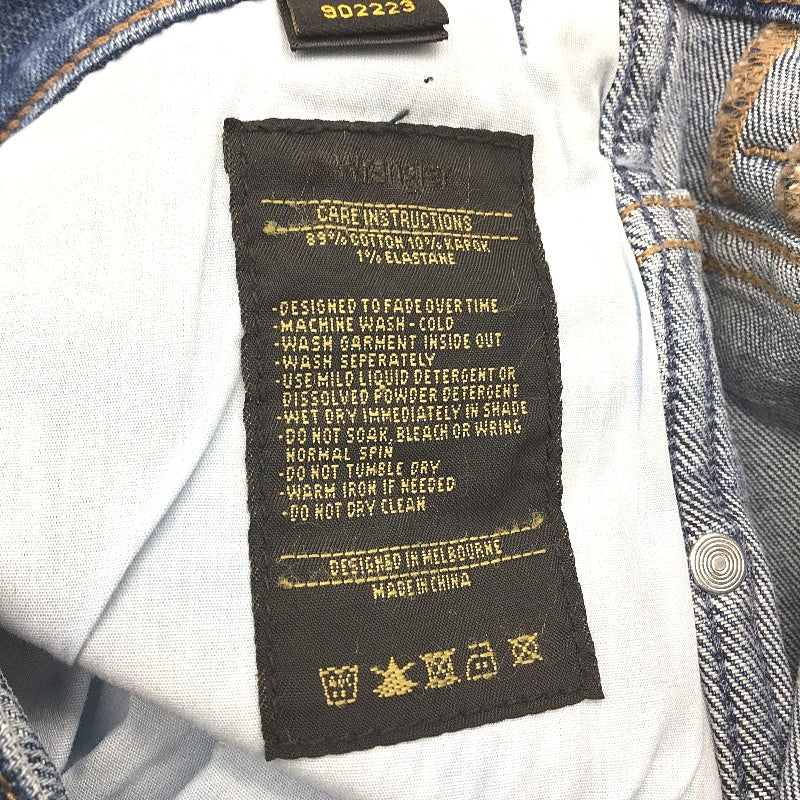 Wrangler Sid Slim Tapered Leg Low Rise Indigo Blue Jeans Mens Size 36 NEW