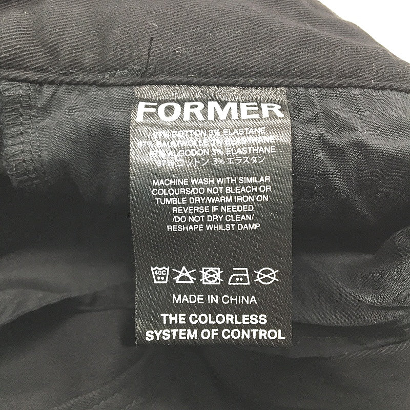 Former Cruz Relaxed Fit Stretch Twill Fixed Waist Black Pants Mens Size 30 NEW