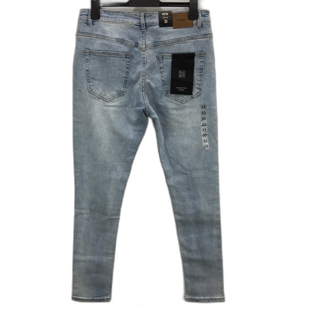 Insight Pistol Pale Blue Skinny Tapered Denim Jeans Mens Size 33 NEW