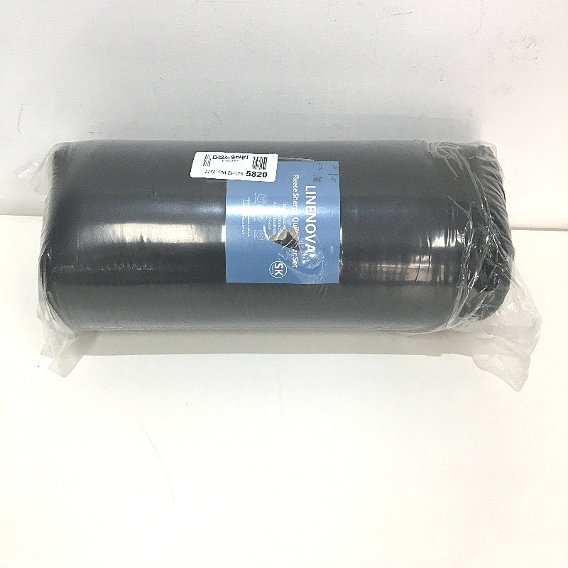 Linenova Reversible Fleece Sherpa Black Quilt Cover Set Size Super King NEW