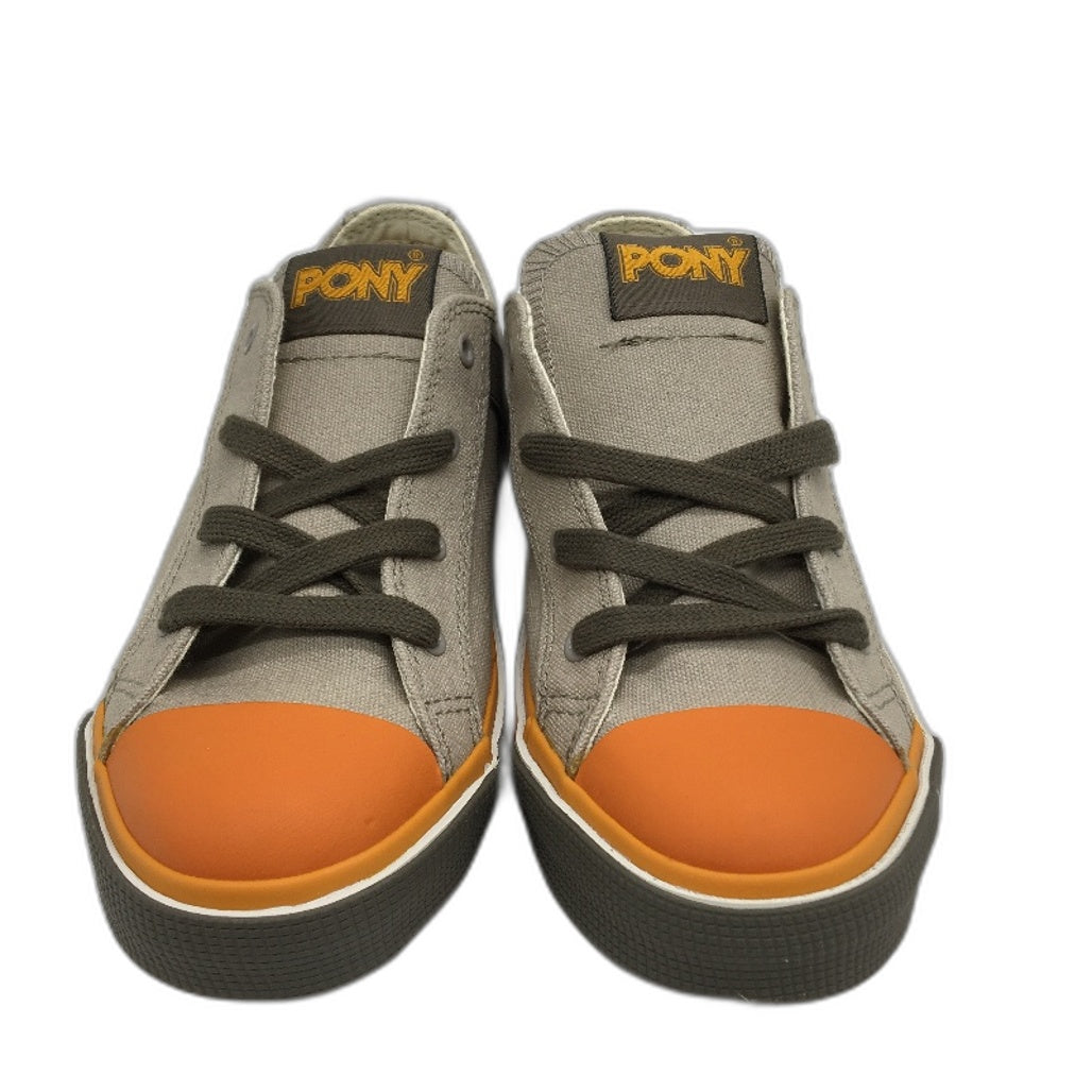 Pony Kids Grey Shooter 78 Low Cut Canvas Sneaker Youth Sze US 3 EUR 35 NEW