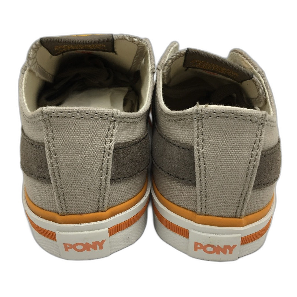 Pony Kids Grey Shooter 78 Low Cut Canvas Sneaker Youth Sze US 6 EUR 38.5 NEW