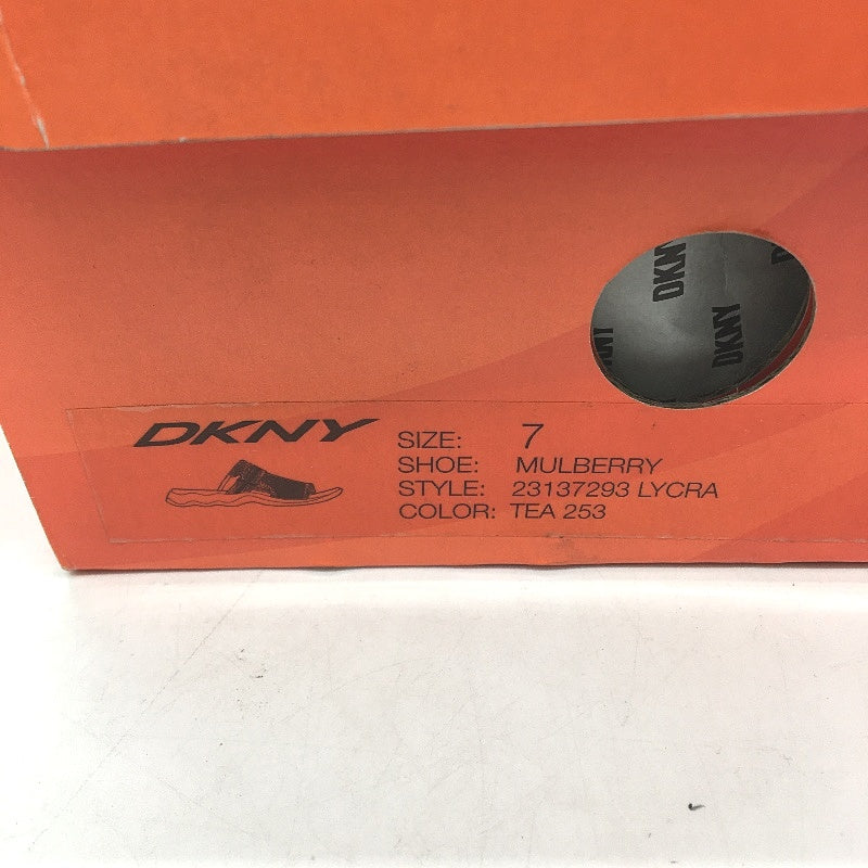 DKNY Mulberry Lycra Tea Beige Slide Slip On Sandal Shoe Ladies Size 7 NEW
