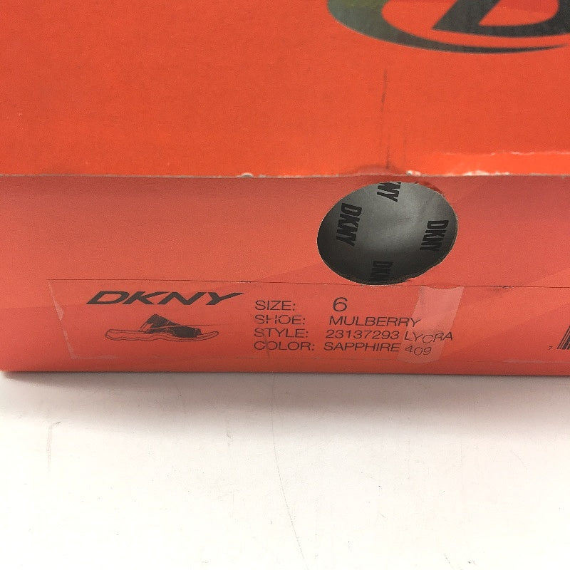 DKNY Mulberry Lycra Sapphire Navy Slide Slip On Sandal Shoe Ladies Size 6 NEW