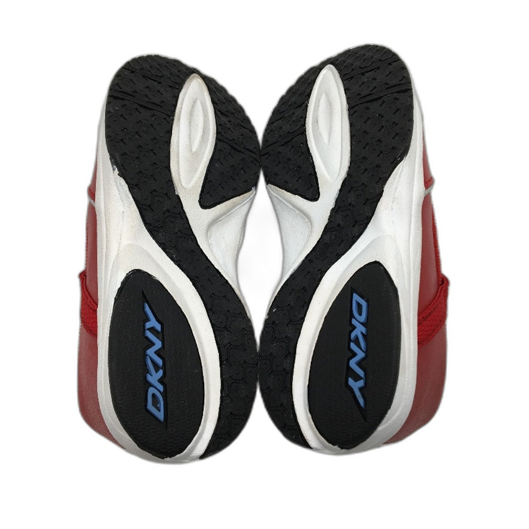 DKNY Flag Red Leather Casual Shoe Sneaker Style Toddler Kids Girls Size 10 NEW