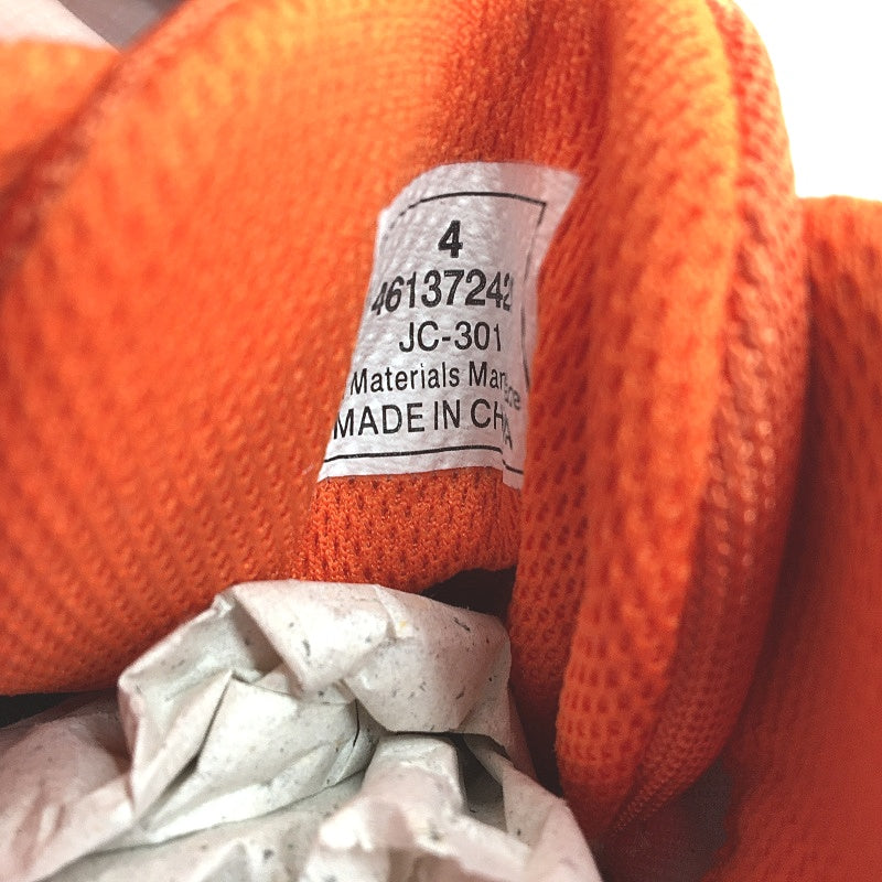 DKNY Basic Orange Mesh Blue Accent Lace Up Sneaker Shoe Youth Size 4 24cm NEW