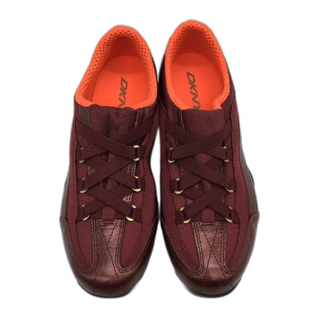 DKNY Mulberry Leather Empire Luxe Slip On Casual Sneaker Shoe Ladies Size 6 NEW