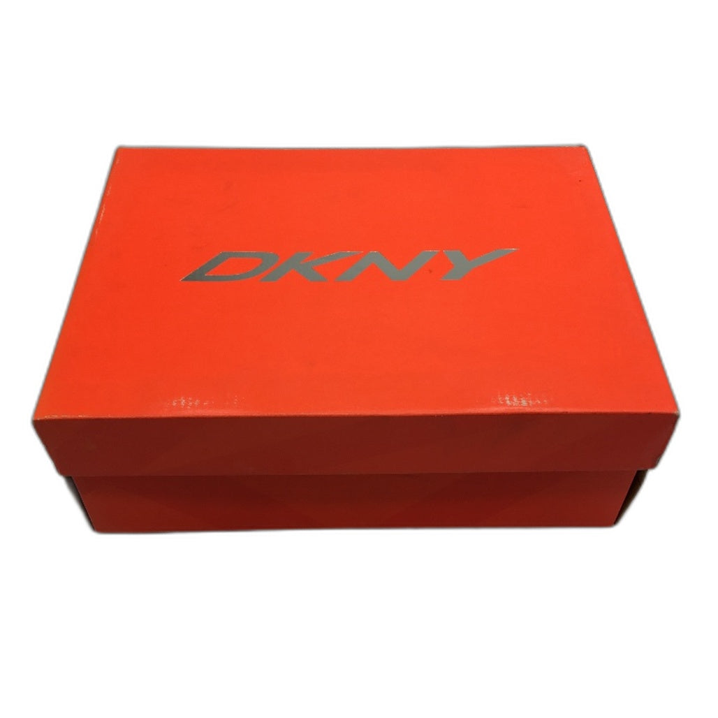 DKNY Khaki & Orange Leather Lexi Slip On Casual Sneaker Shoe Ladies Size 6 NEW