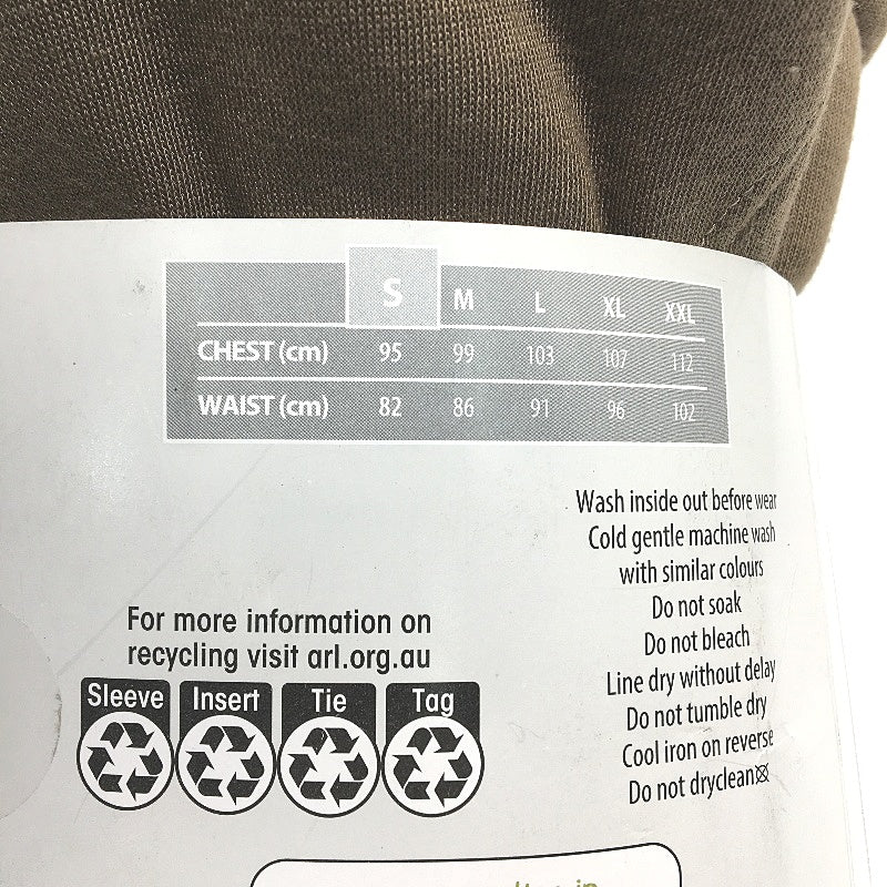 Westbay Brown Cotton Blend Hooded Sweat Zip Up Top Mens Size Small NEW