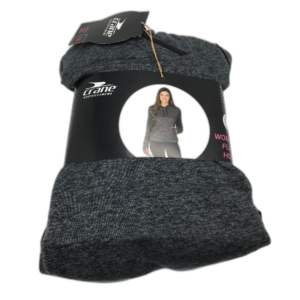 Crane Charcoal Grey Moisture Regulating Fleece Hoodie Jumper Ladies Size M NEW