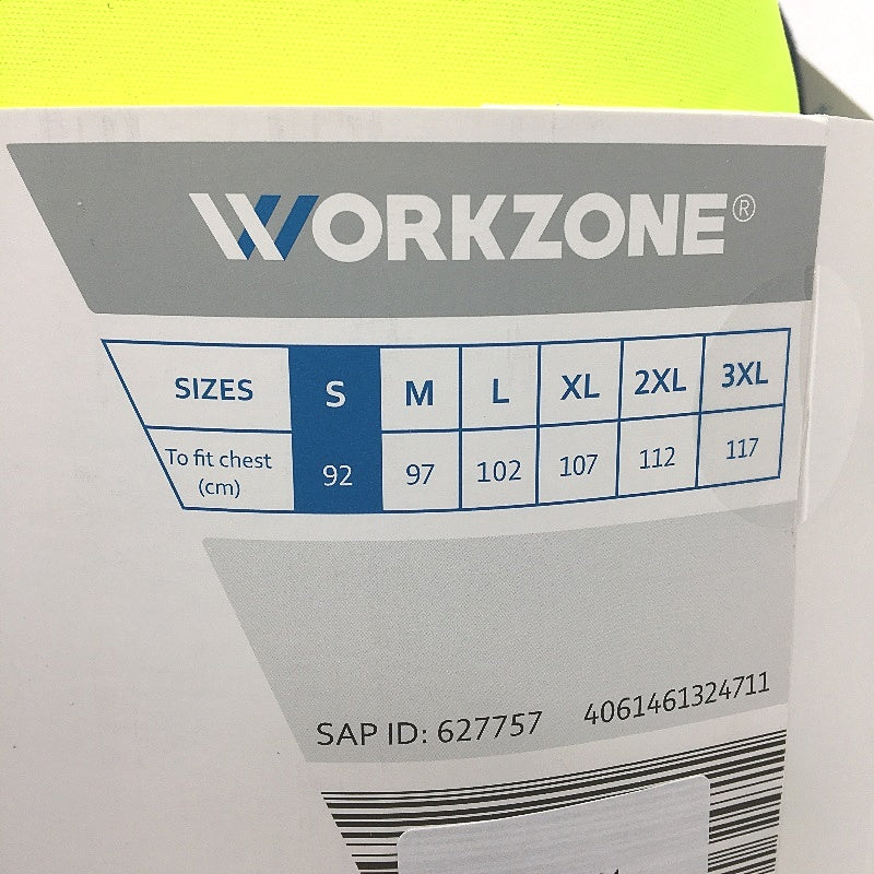 Workzone Water Repellant Hi-Vis Yellow & Navy Hoodie Jumper Mens Size Small NEW