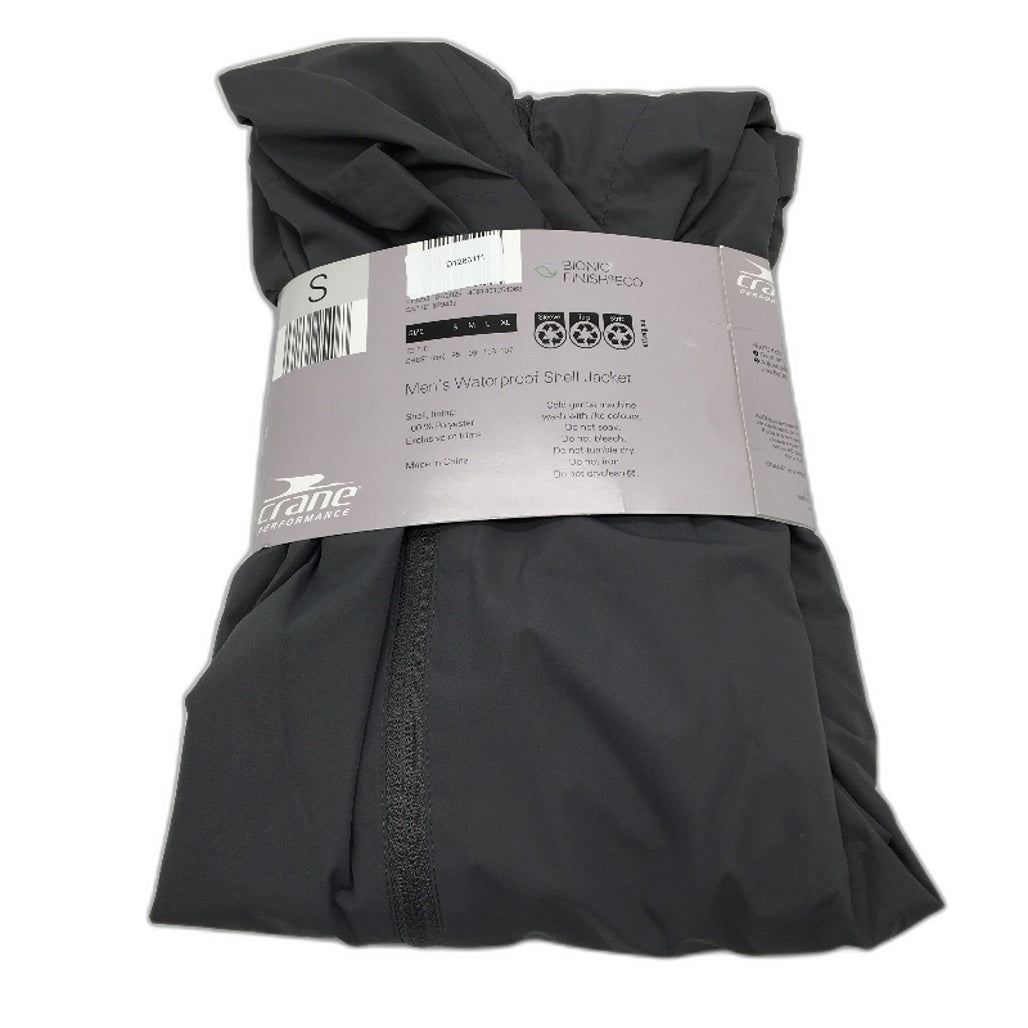 Crane Performance Grey Waterproof Lightweight Shell Jacket Mens Size S NEW