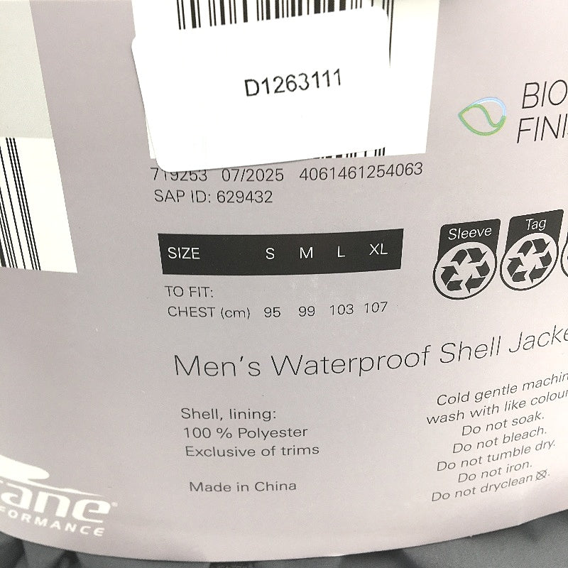 Crane Performance Grey Waterproof Lightweight Shell Jacket Mens Size S NEW