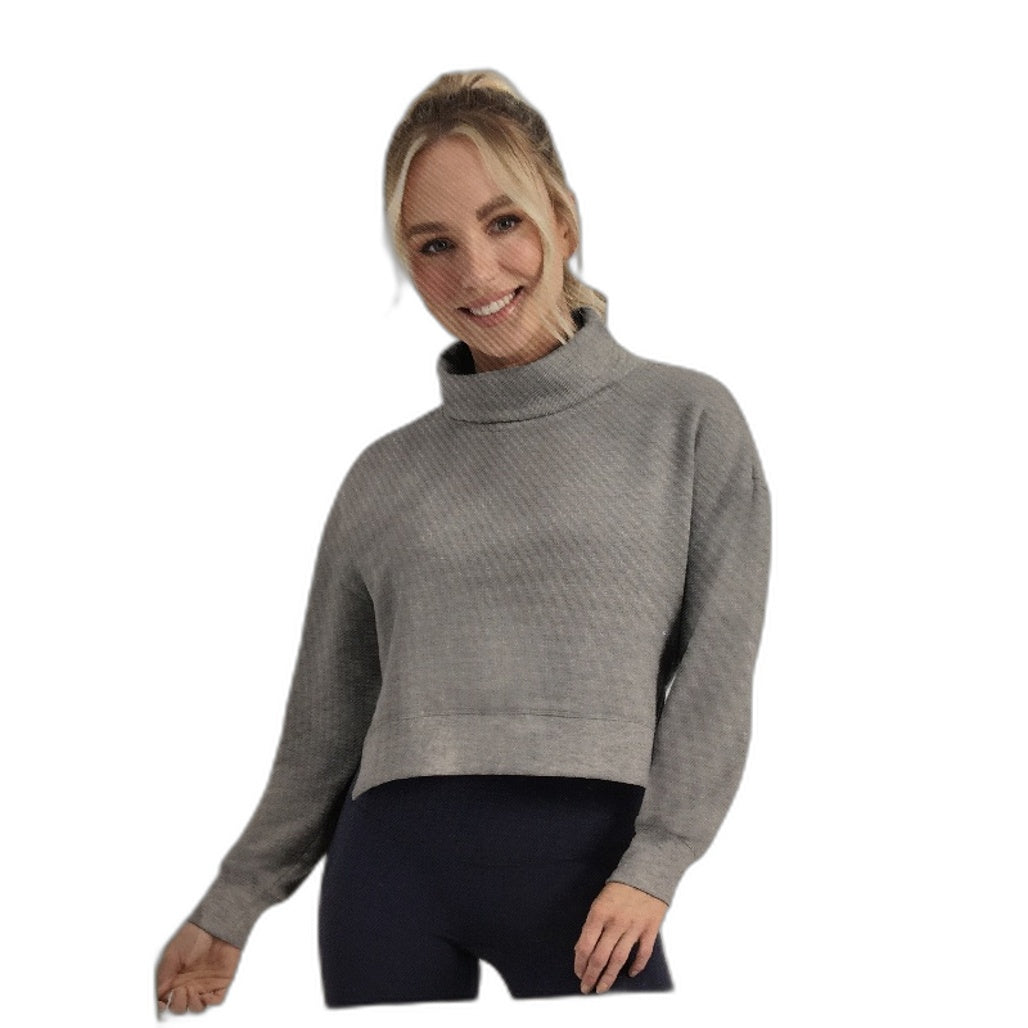 Crane Performance Funnel Neck Classic Soft Grey Sweater Jumper Top Size XL NEW