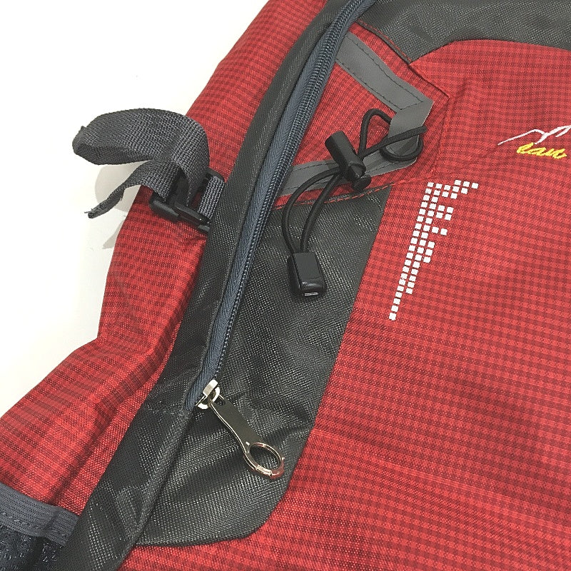 Huwai 60L Large Red & Grey Hiking Outdoor Multi Compartment Backpack NEW