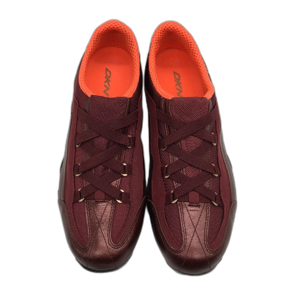 DKNY Mulberry Leather Empire Luxe Slip On Casual Sneaker Shoe Ladies Size 10 NEW