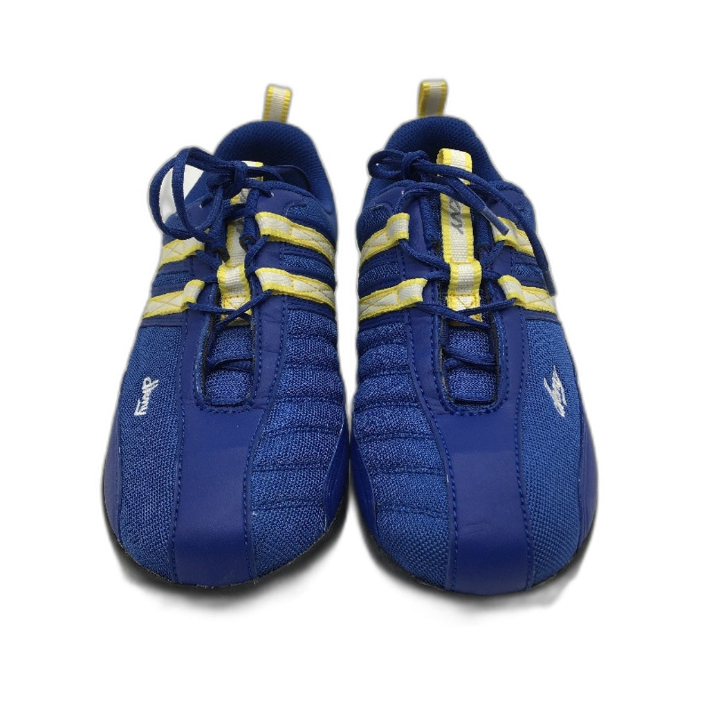 DKNY Basic Blue Mesh Yellow Accent Lace Up Sneaker Shoe Youth Size 4 24cm NEW