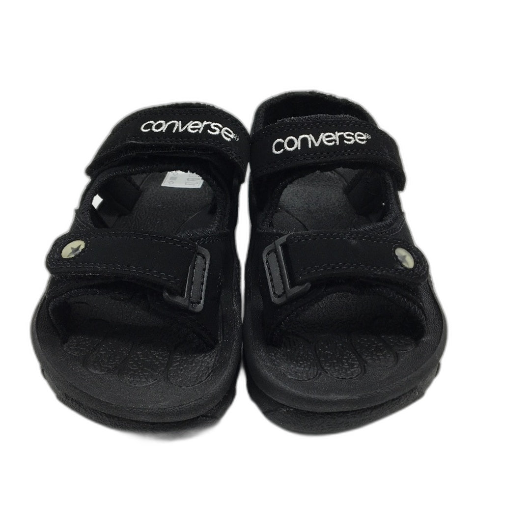 Converse Black Fabric Easy Strap Kids Sports Sandal Size US 1 EUR 31.5 19cm NEW
