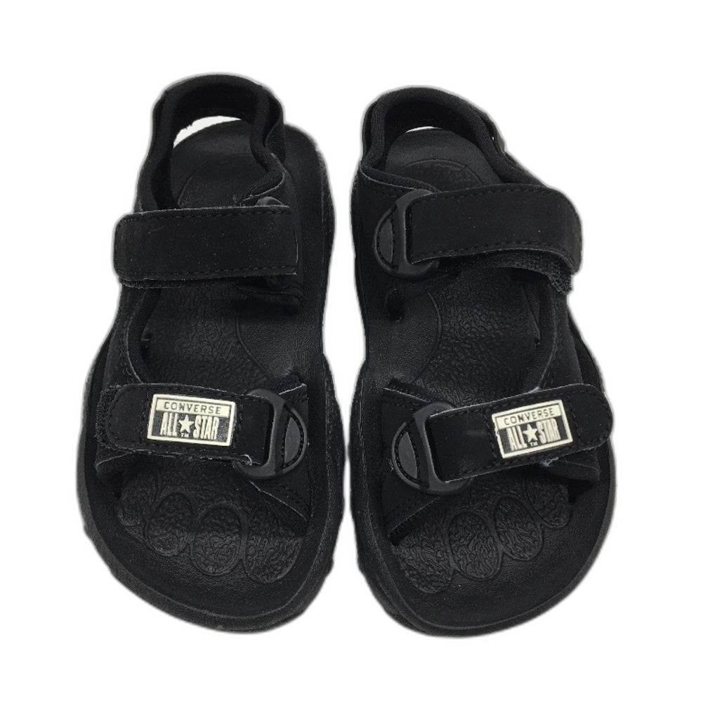 Converse Black Fabric Athletic Kids Sports Sandal Size US 13 EUR 31.5 19cm NEW