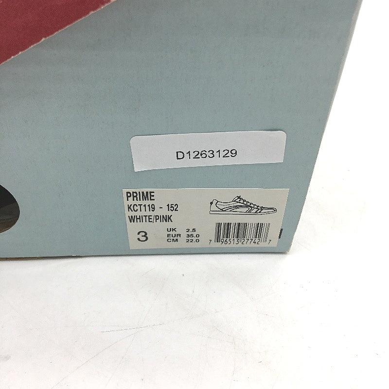 Guess Leather White & Pink Stripe Sneaker Shoe Girls Youth Size US 3 EUR 35 NEW