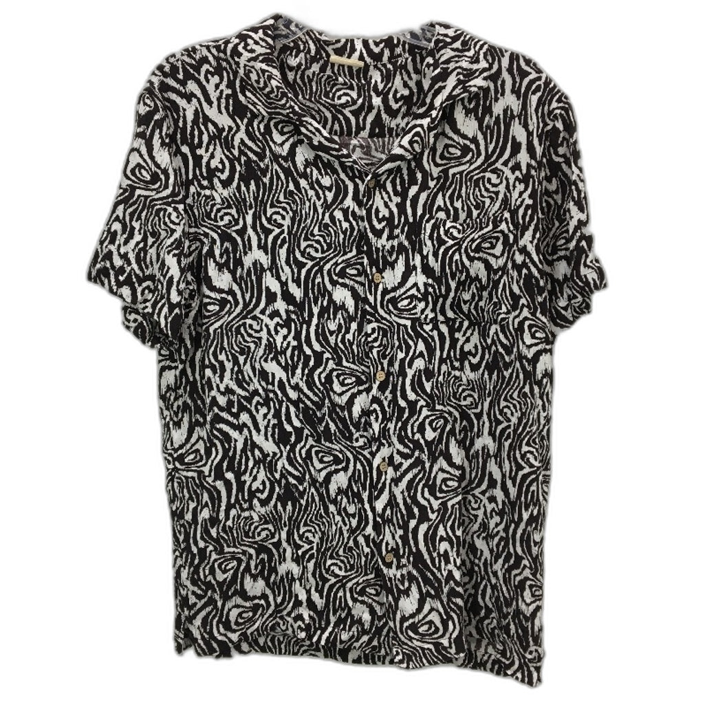 Insight Short Sleeve Brown & White Button Up Patterned Shirt Mens Size S/M