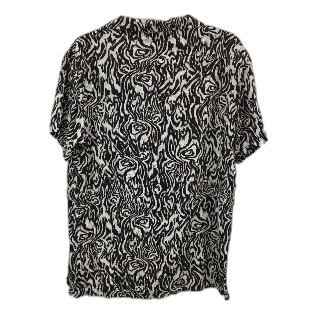 Insight Short Sleeve Brown & White Button Up Patterned Shirt Mens Size S/M