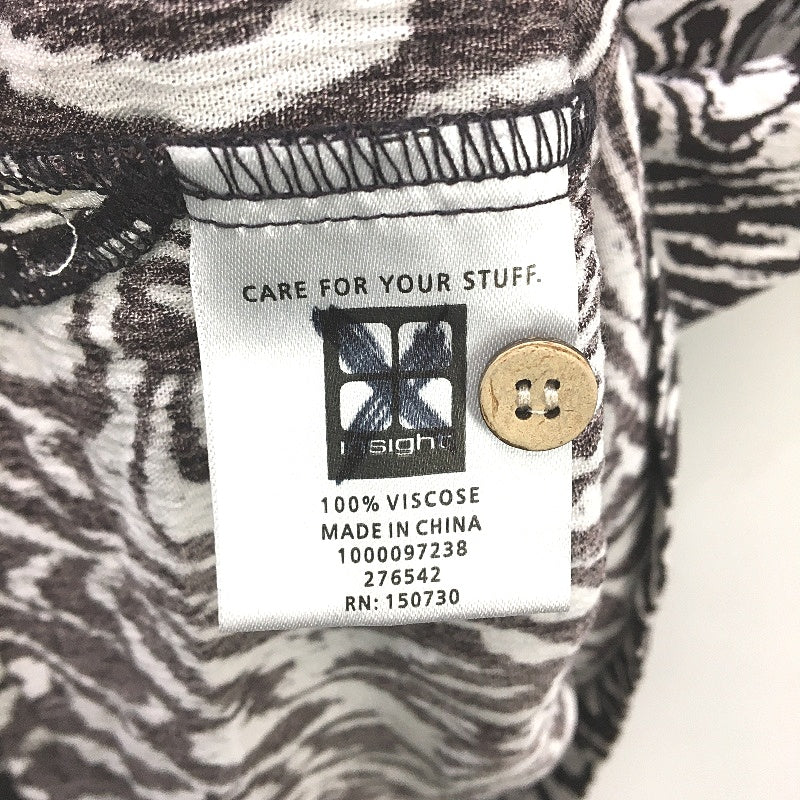 Insight Short Sleeve Brown & White Button Up Patterned Shirt Mens Size S/M