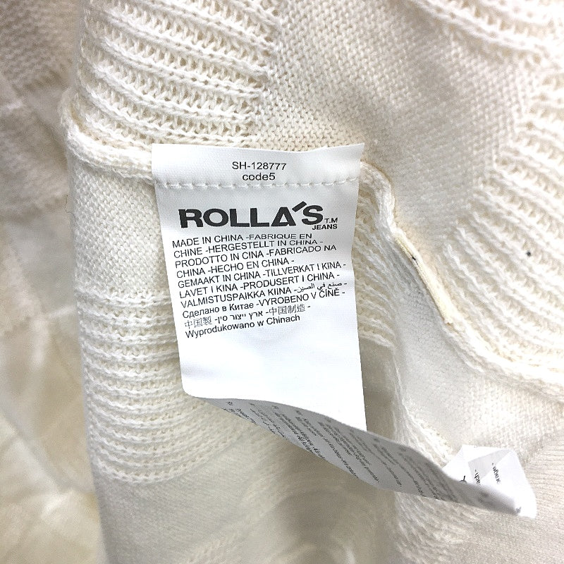 Rollas Cream Checkered Knit Button-Up Casual Lightweight Shirt Mens Size Large
