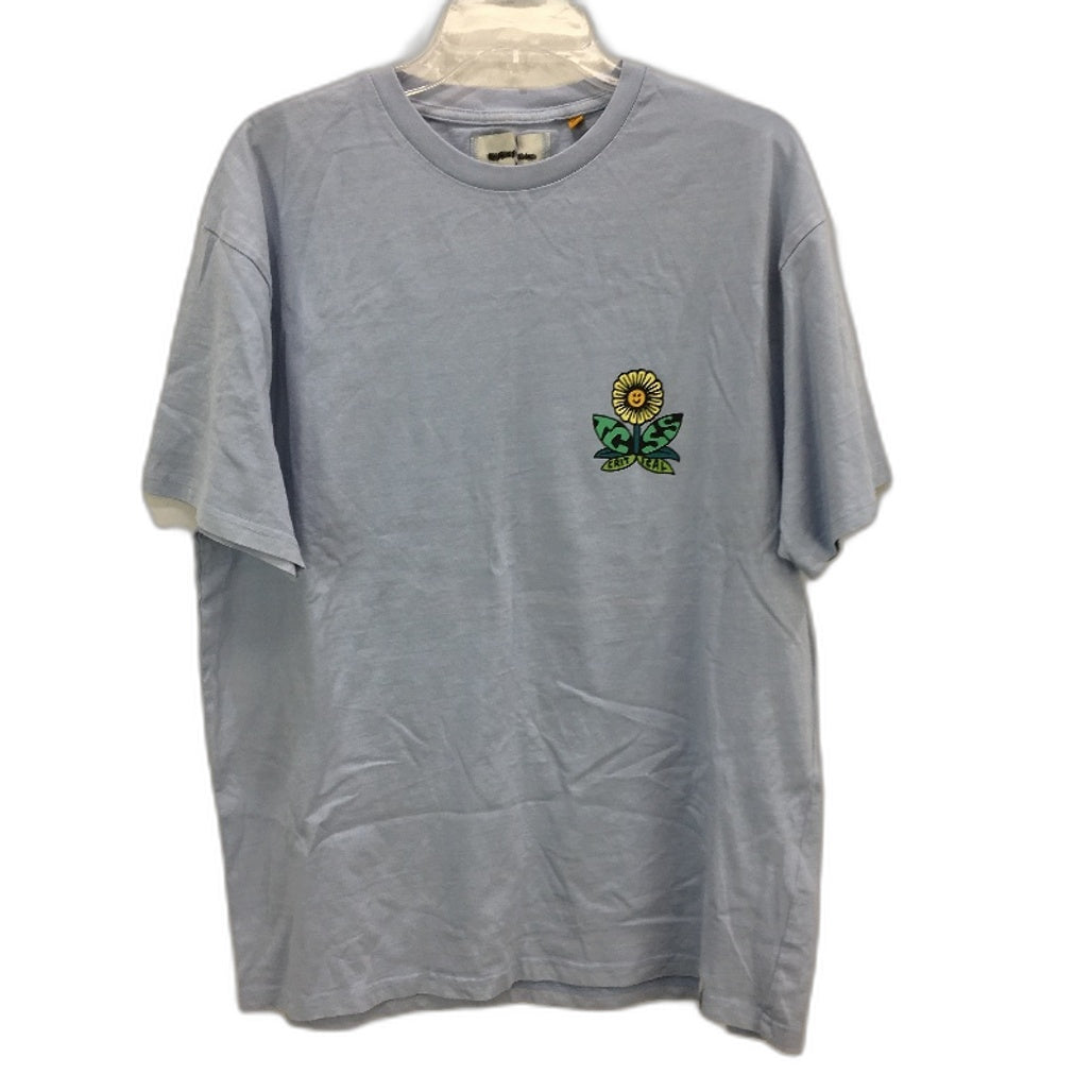 Critical Slide Light Blue Sunflower Design Heavy T-Shirt Mens Size Medium
