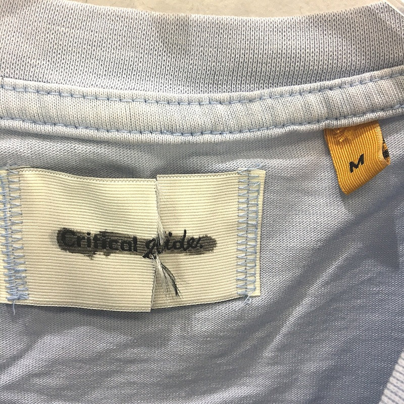 Critical Slide Light Blue Sunflower Design Heavy T-Shirt Mens Size Medium