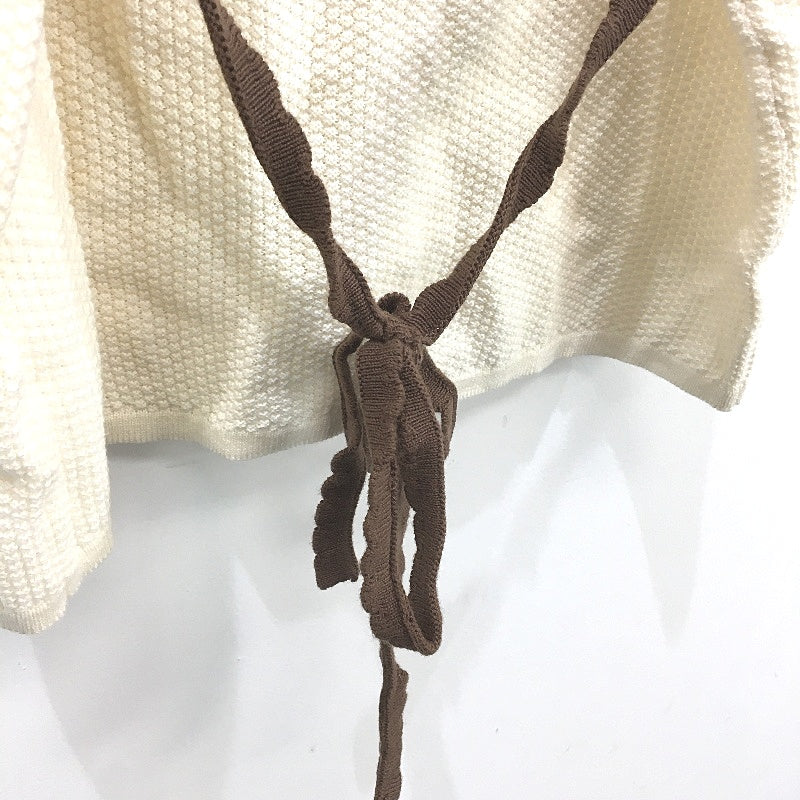 Subtitled Nori Compact Brown & Cream Contrast Knit Top Ladies Size Medium