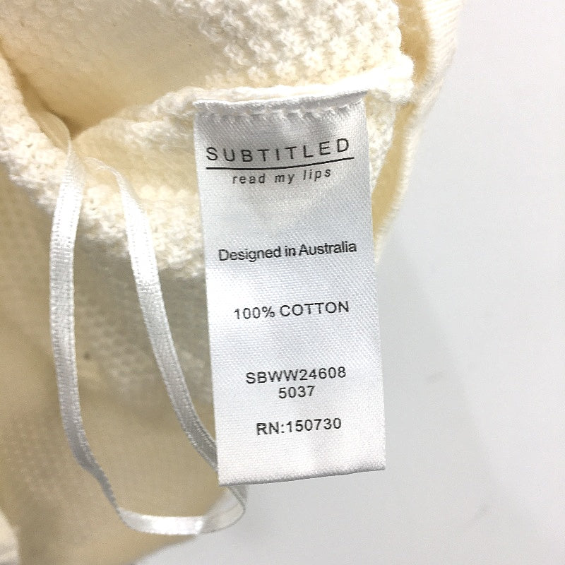 Subtitled Nori Compact Brown & Cream Contrast Knit Top Ladies Size Medium