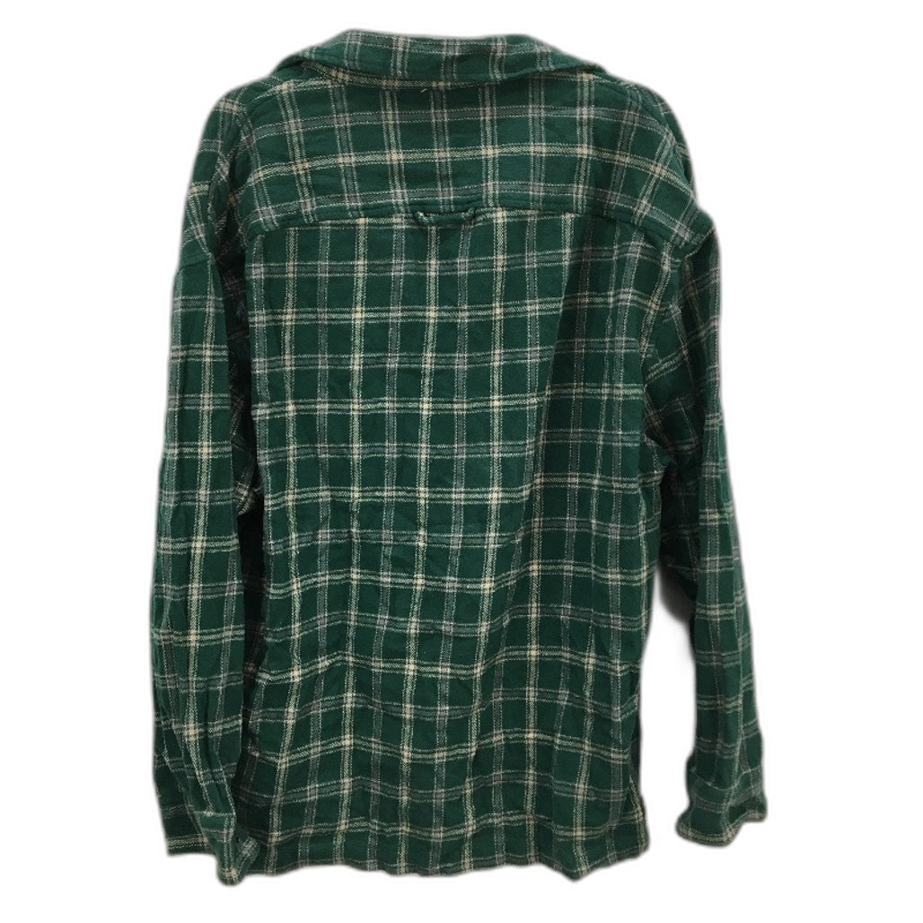 Spencer Project Green Long Sleeve Button-Up Flannel Shirt Mens Size X-Large