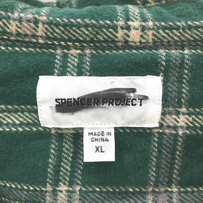 Spencer Project Green Long Sleeve Button-Up Flannel Shirt Mens Size X-Large