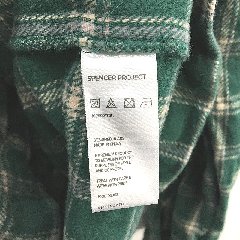 Spencer Project Green Long Sleeve Button-Up Flannel Shirt Mens Size X-Large