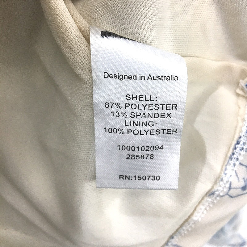 Alice In The Eve Blue & White Long Sleeve Off-Shoulder Top Ladies Size Small