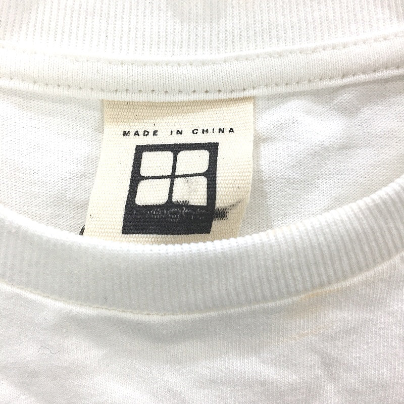 Insight White Cropped Graphic Tee Logo Relaxed Fit T-Shirt Ladies Size Large