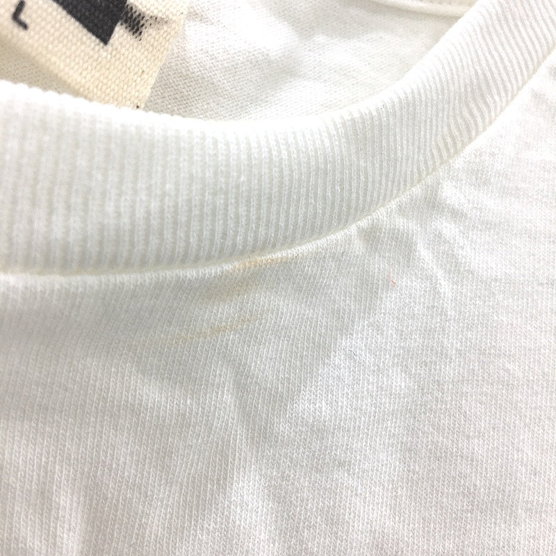 Insight White Cropped Graphic Tee Logo Relaxed Fit T-Shirt Ladies Size Large