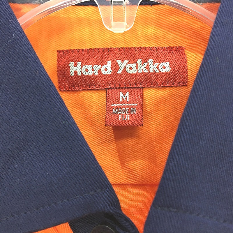 Hard Yakka Orange Hi-Vis 2 Tone Long Sleeve Button Up Shirt Mens Size Medium