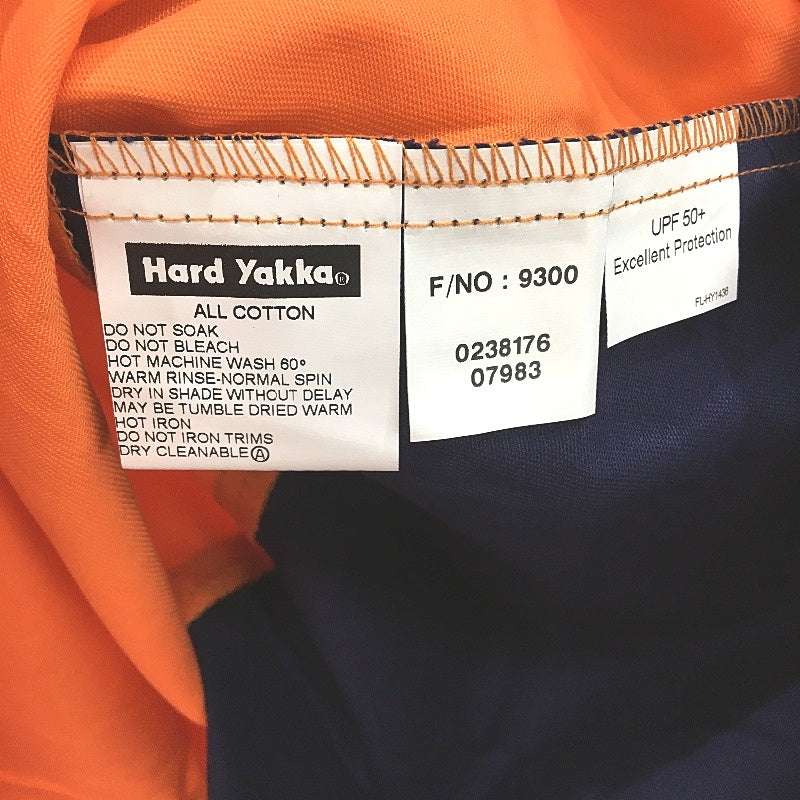 Hard Yakka Orange Hi-Vis 2 Tone Long Sleeve Button Up Shirt Mens Size Medium