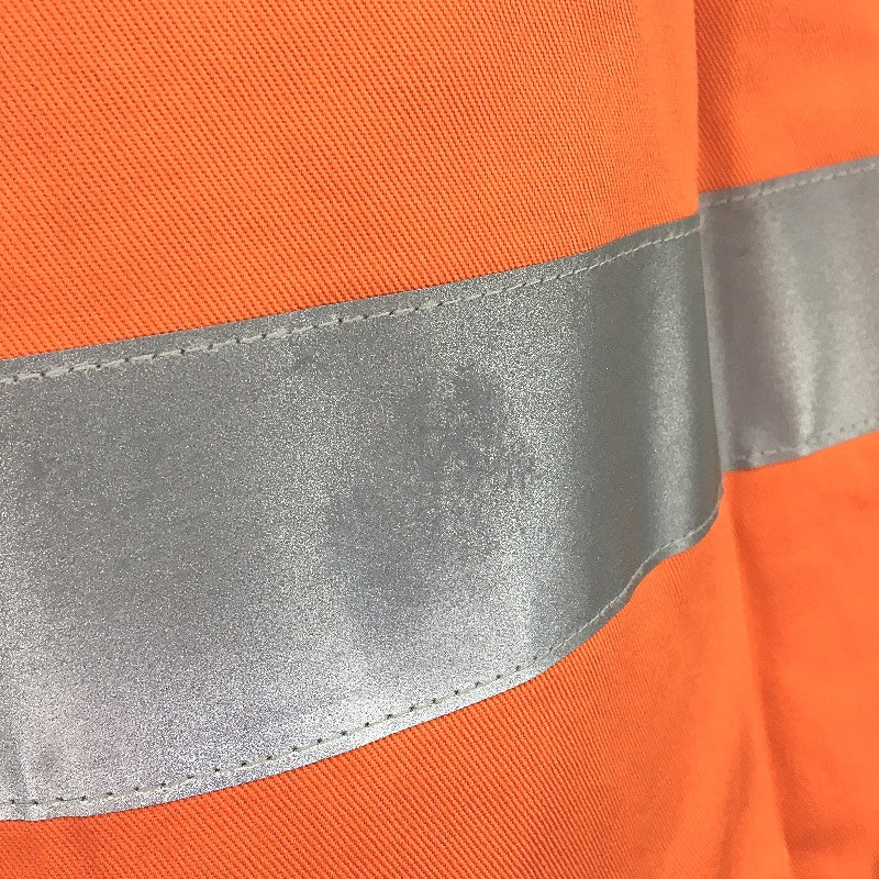 King Gee Orange Hi-Vis Long Sleeve Button Up Vented Work Shirt Mens Size Large