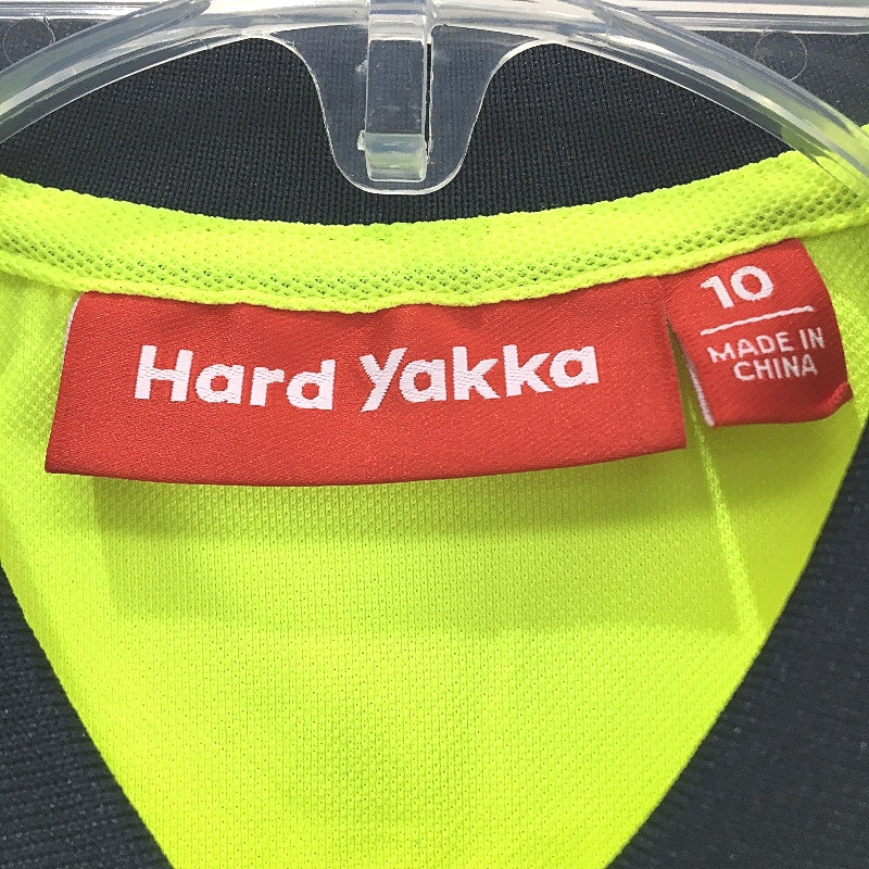 Hard Yakka Green Hi-Vis Long Sleeve 2 Tone Light Work Shirt Ladies Size AU 10