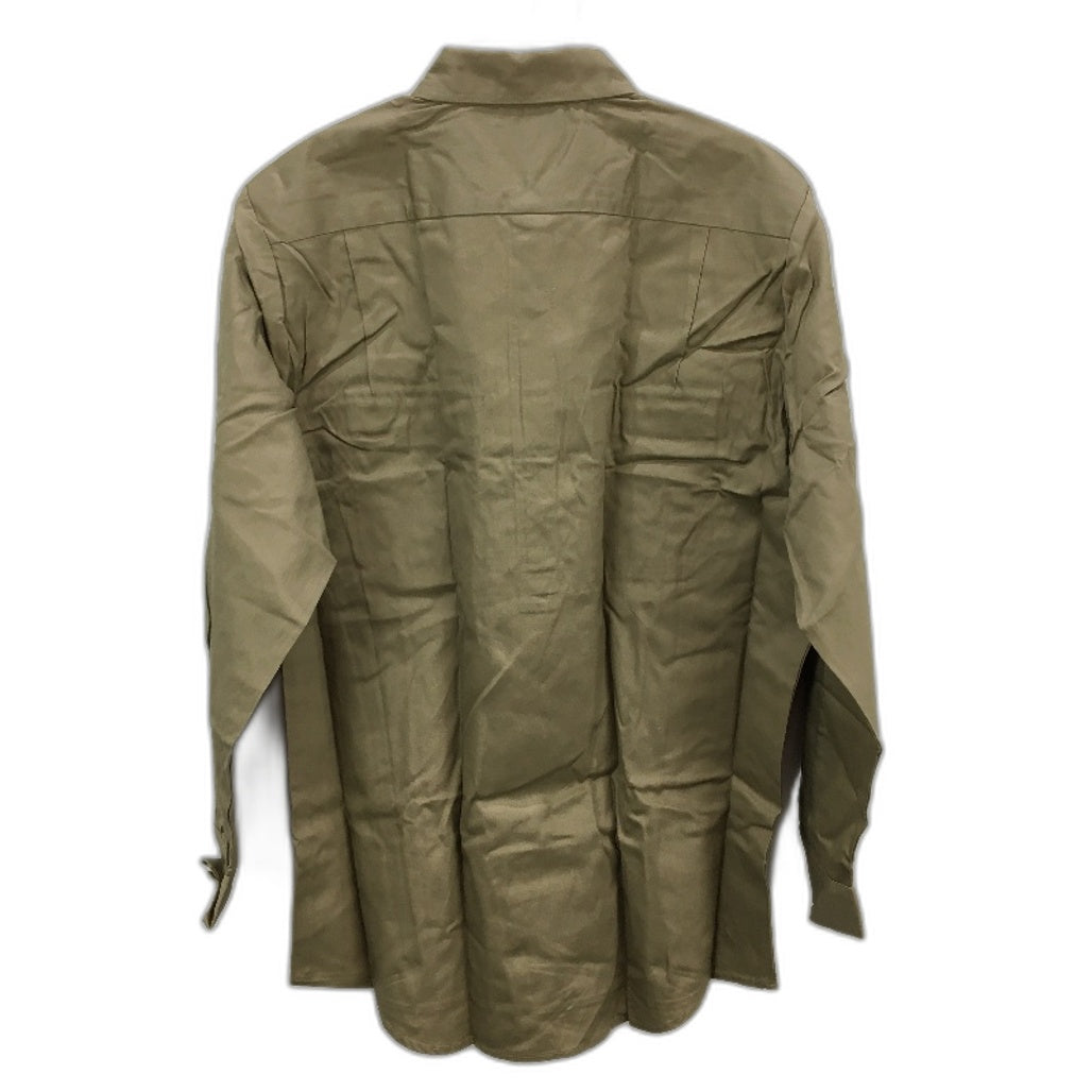 Hard Yakka Khaki Long Sleeve Half Button Up Drill Work Shirt Mens Size Large