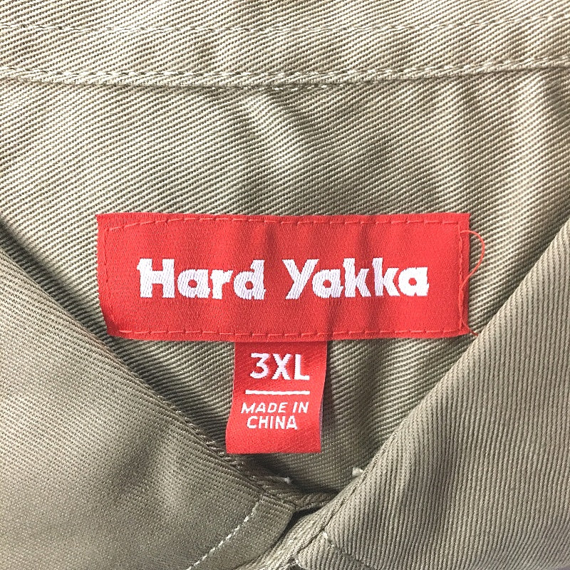 Hard Yakka Khaki Long Sleeve Half Button Up Drill Work Shirt Mens Size 3XL